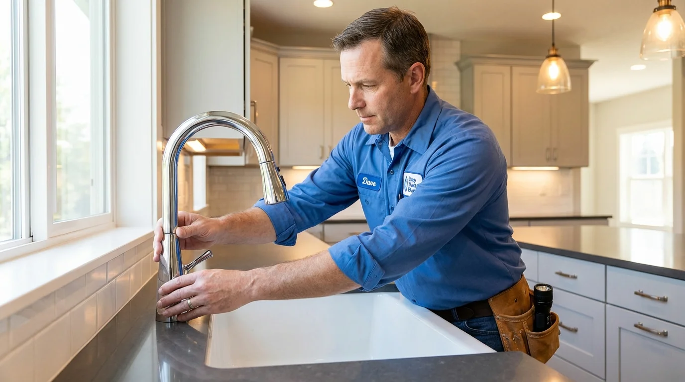 Kitchen faucet installation by Johns Plumbing LLC in Glade Spring